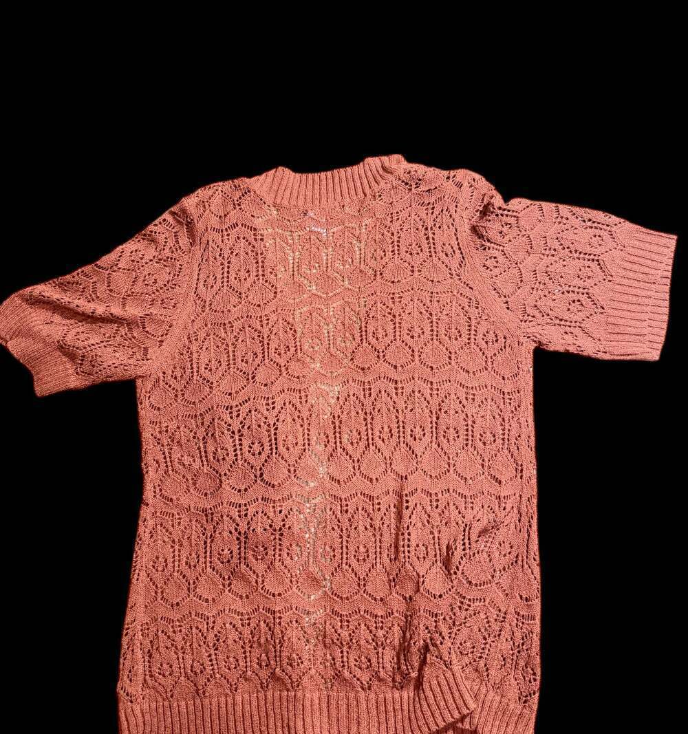 Vintage Judith Hart Collection Lace Knit Cardigan Large Made in Japan - Picture 2 of 5